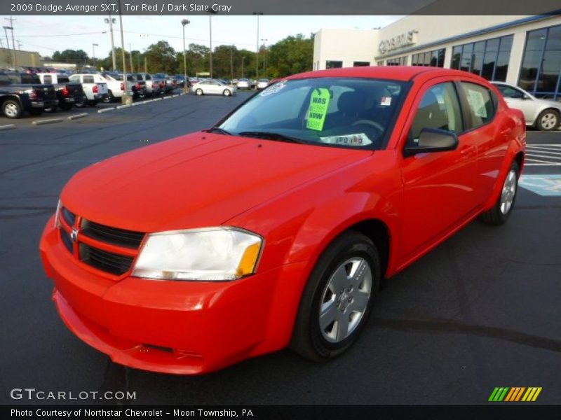Tor Red / Dark Slate Gray 2009 Dodge Avenger SXT