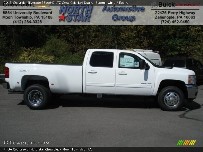 Summit White / Ebony 2013 Chevrolet Silverado 3500HD LTZ Crew Cab 4x4 Dually