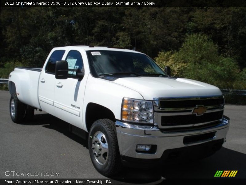 Summit White / Ebony 2013 Chevrolet Silverado 3500HD LTZ Crew Cab 4x4 Dually