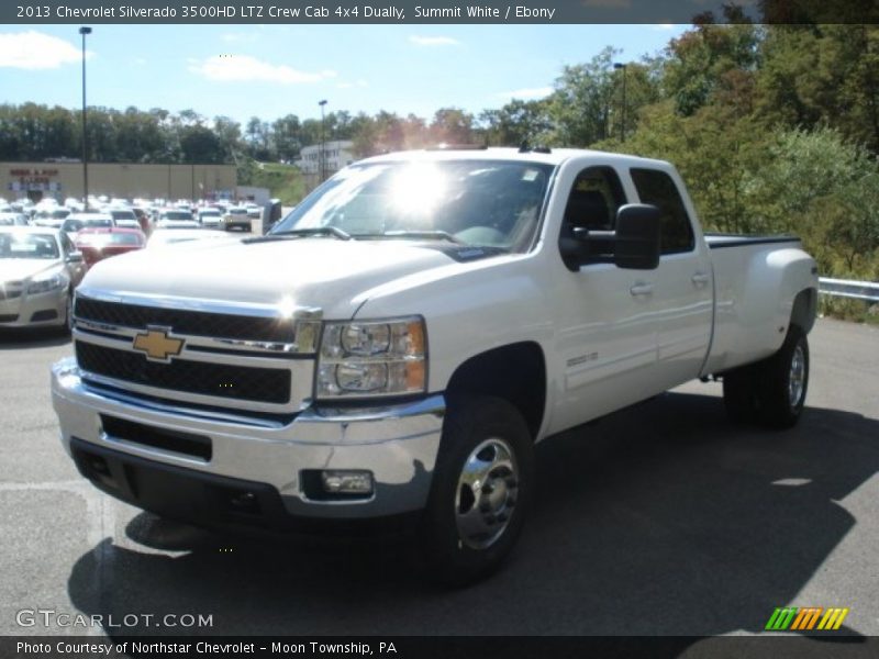 Summit White / Ebony 2013 Chevrolet Silverado 3500HD LTZ Crew Cab 4x4 Dually