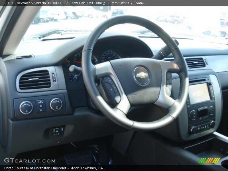 Summit White / Ebony 2013 Chevrolet Silverado 3500HD LTZ Crew Cab 4x4 Dually