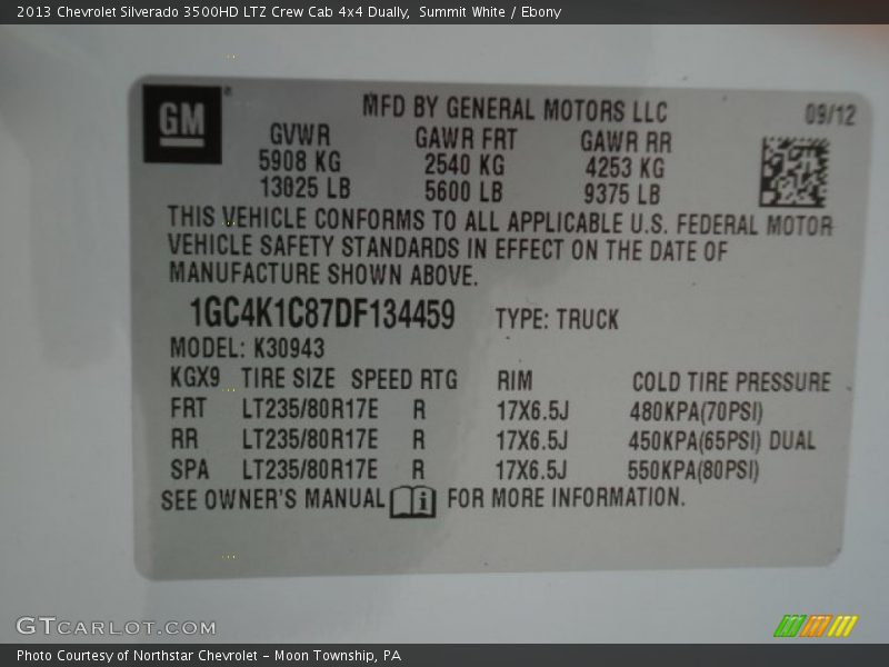 Summit White / Ebony 2013 Chevrolet Silverado 3500HD LTZ Crew Cab 4x4 Dually