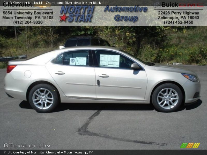 Champagne Silver Metallic / Jet Black 2013 Chevrolet Malibu LT