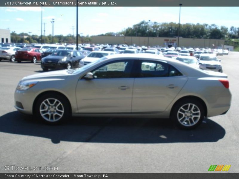 Champagne Silver Metallic / Jet Black 2013 Chevrolet Malibu LT