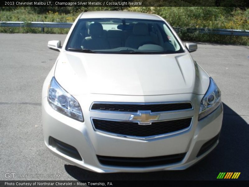 Champagne Silver Metallic / Cocoa/Light Neutral 2013 Chevrolet Malibu LT