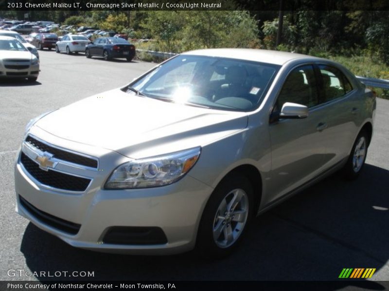 Champagne Silver Metallic / Cocoa/Light Neutral 2013 Chevrolet Malibu LT