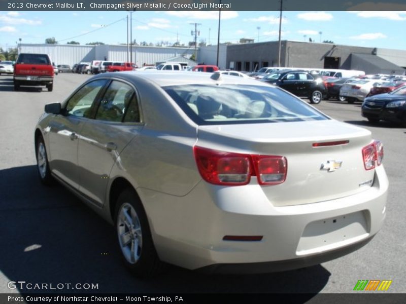 Champagne Silver Metallic / Cocoa/Light Neutral 2013 Chevrolet Malibu LT