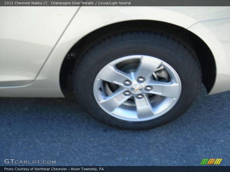 Champagne Silver Metallic / Cocoa/Light Neutral 2013 Chevrolet Malibu LT