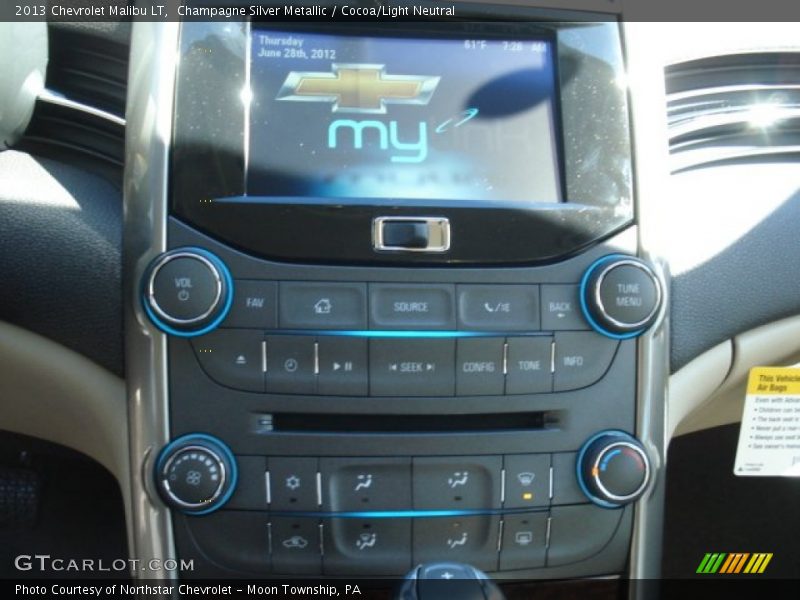 Champagne Silver Metallic / Cocoa/Light Neutral 2013 Chevrolet Malibu LT