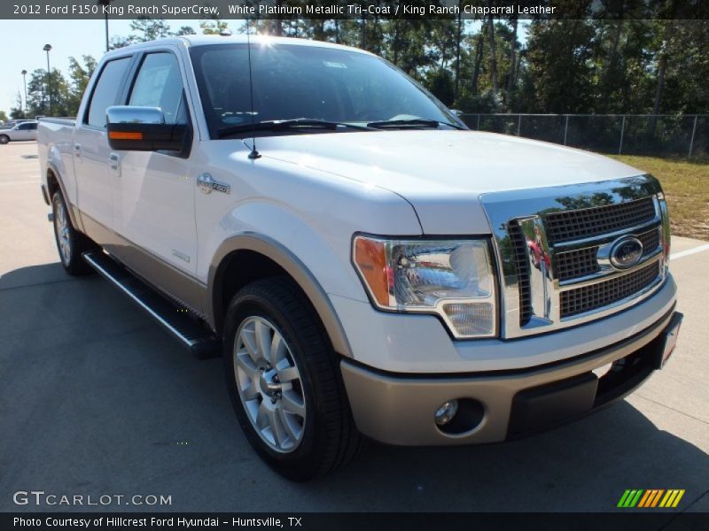 White Platinum Metallic Tri-Coat / King Ranch Chaparral Leather 2012 Ford F150 King Ranch SuperCrew