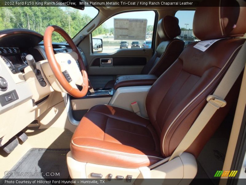 White Platinum Metallic Tri-Coat / King Ranch Chaparral Leather 2012 Ford F150 King Ranch SuperCrew