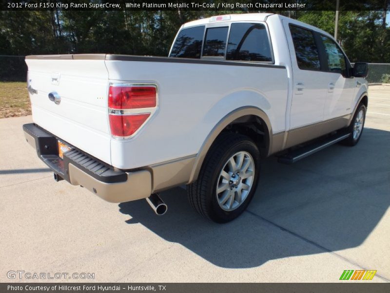 White Platinum Metallic Tri-Coat / King Ranch Chaparral Leather 2012 Ford F150 King Ranch SuperCrew