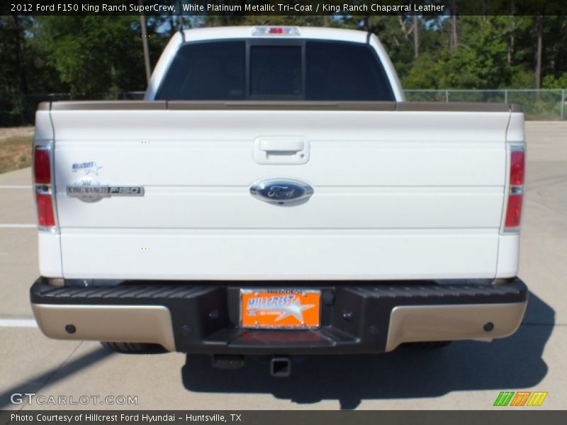 White Platinum Metallic Tri-Coat / King Ranch Chaparral Leather 2012 Ford F150 King Ranch SuperCrew
