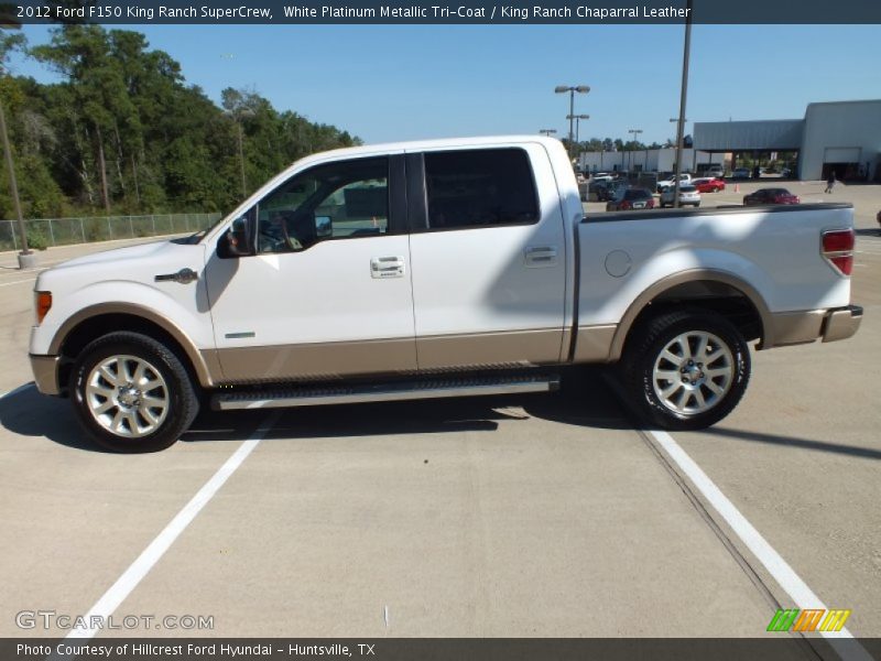 White Platinum Metallic Tri-Coat / King Ranch Chaparral Leather 2012 Ford F150 King Ranch SuperCrew