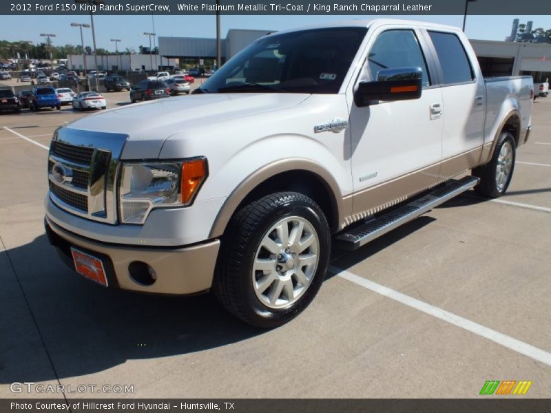 White Platinum Metallic Tri-Coat / King Ranch Chaparral Leather 2012 Ford F150 King Ranch SuperCrew