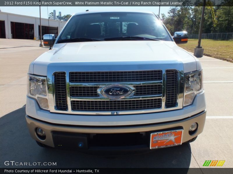 White Platinum Metallic Tri-Coat / King Ranch Chaparral Leather 2012 Ford F150 King Ranch SuperCrew