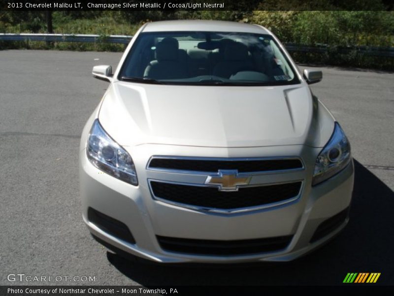 Champagne Silver Metallic / Cocoa/Light Neutral 2013 Chevrolet Malibu LT