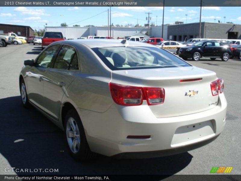 Champagne Silver Metallic / Cocoa/Light Neutral 2013 Chevrolet Malibu LT