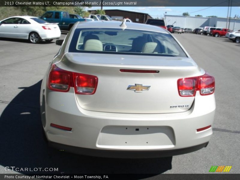 Champagne Silver Metallic / Cocoa/Light Neutral 2013 Chevrolet Malibu LT