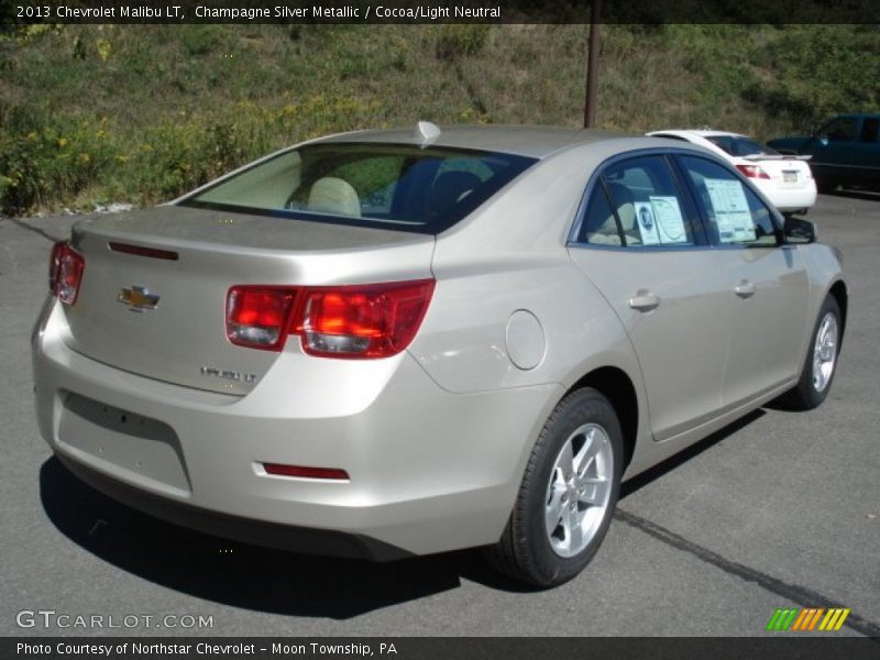 Champagne Silver Metallic / Cocoa/Light Neutral 2013 Chevrolet Malibu LT
