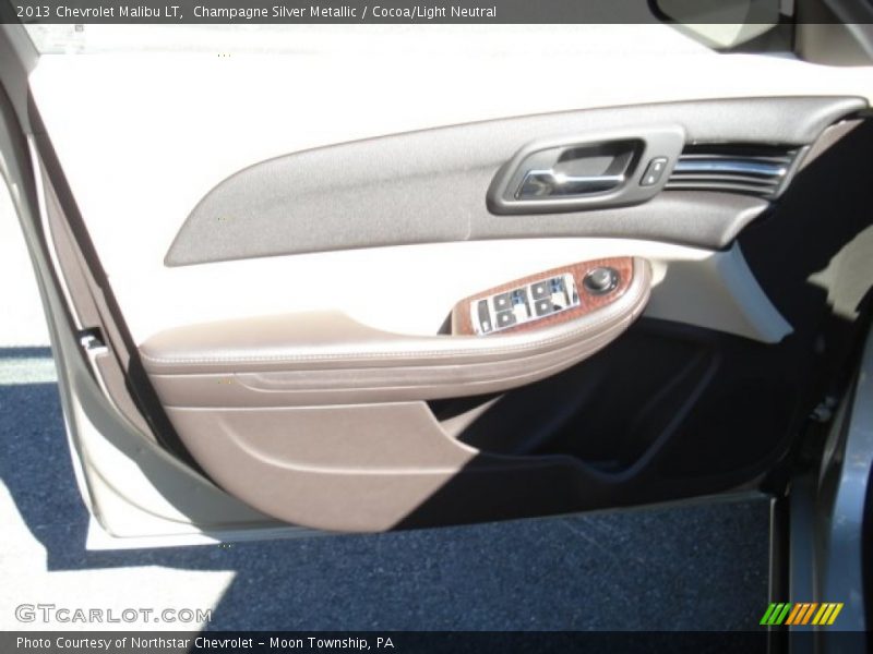 Champagne Silver Metallic / Cocoa/Light Neutral 2013 Chevrolet Malibu LT