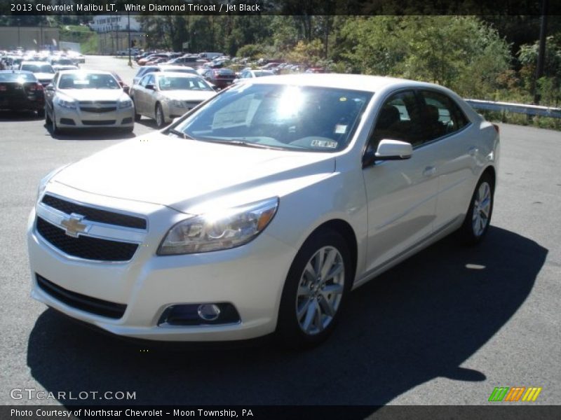 White Diamond Tricoat / Jet Black 2013 Chevrolet Malibu LT