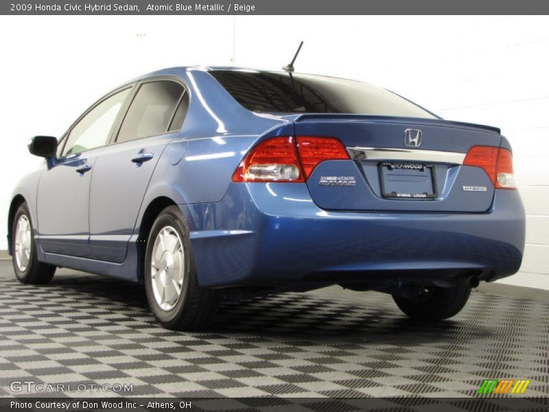 Atomic Blue Metallic / Beige 2009 Honda Civic Hybrid Sedan