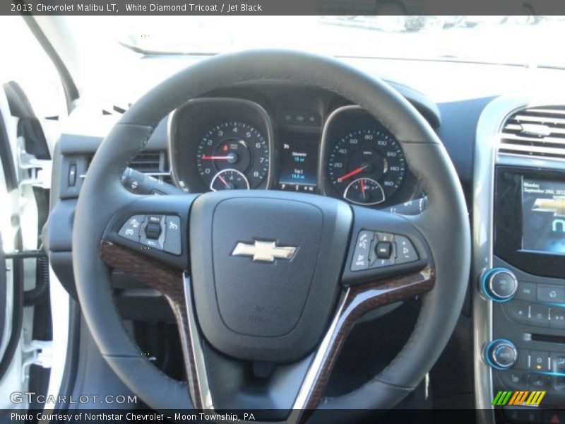 White Diamond Tricoat / Jet Black 2013 Chevrolet Malibu LT