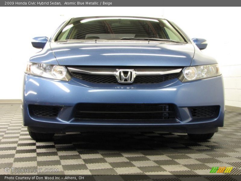 Atomic Blue Metallic / Beige 2009 Honda Civic Hybrid Sedan