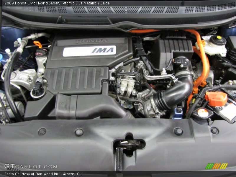 Atomic Blue Metallic / Beige 2009 Honda Civic Hybrid Sedan