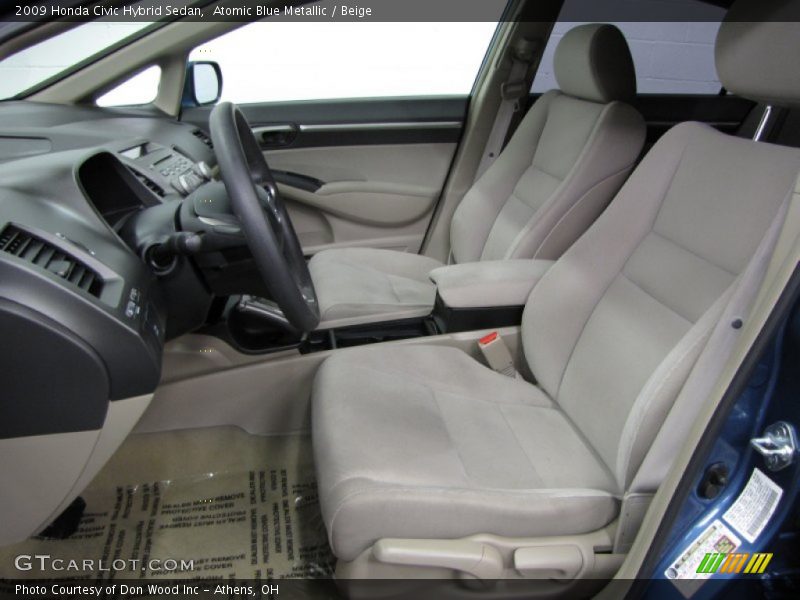 Atomic Blue Metallic / Beige 2009 Honda Civic Hybrid Sedan