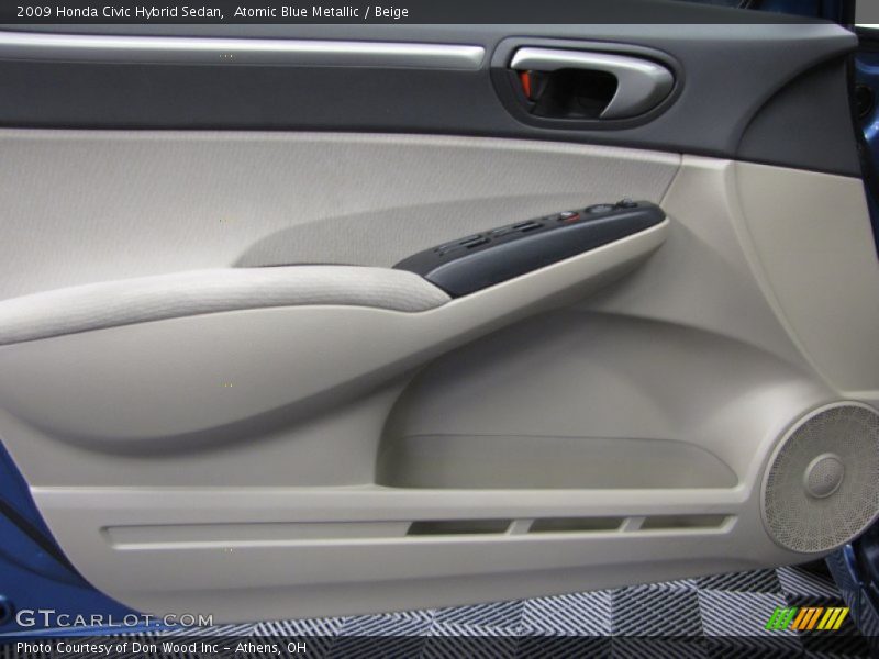 Atomic Blue Metallic / Beige 2009 Honda Civic Hybrid Sedan