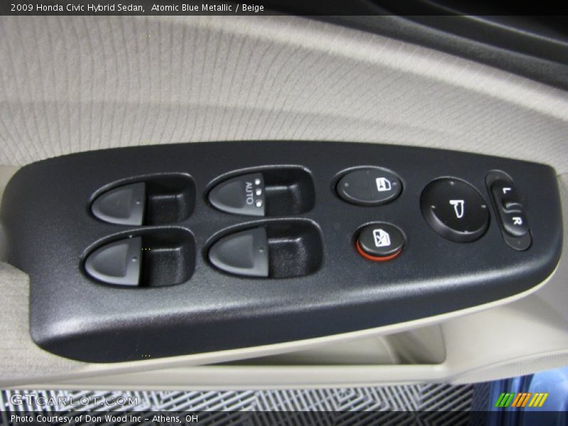 Atomic Blue Metallic / Beige 2009 Honda Civic Hybrid Sedan