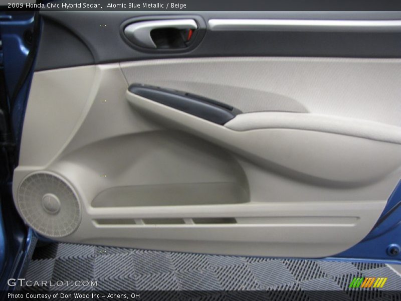 Atomic Blue Metallic / Beige 2009 Honda Civic Hybrid Sedan