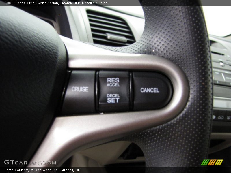 Atomic Blue Metallic / Beige 2009 Honda Civic Hybrid Sedan