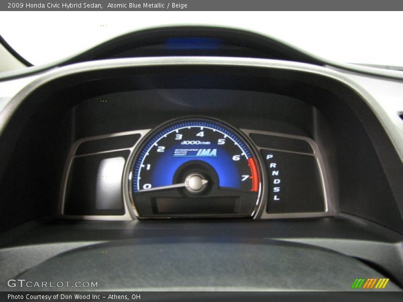 Atomic Blue Metallic / Beige 2009 Honda Civic Hybrid Sedan