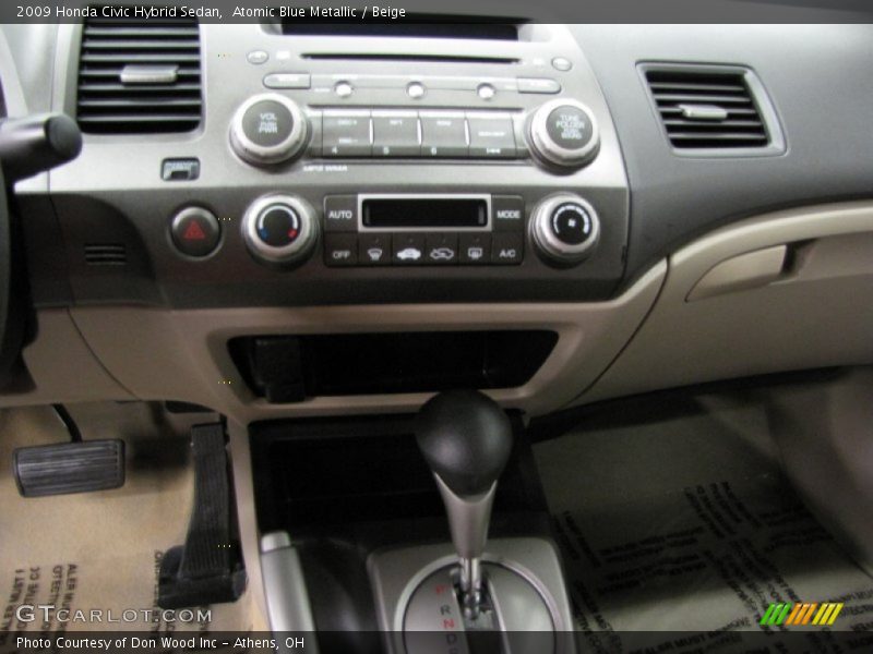 Atomic Blue Metallic / Beige 2009 Honda Civic Hybrid Sedan