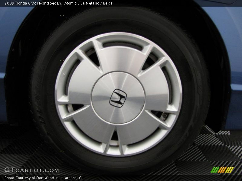 Atomic Blue Metallic / Beige 2009 Honda Civic Hybrid Sedan