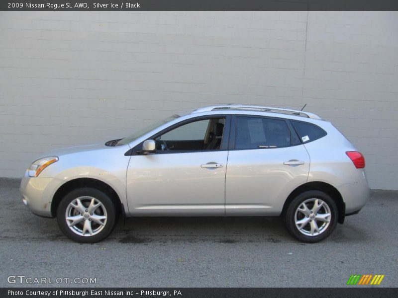 Silver Ice / Black 2009 Nissan Rogue SL AWD