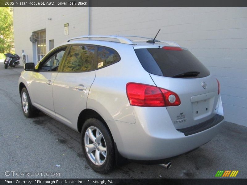 Silver Ice / Black 2009 Nissan Rogue SL AWD