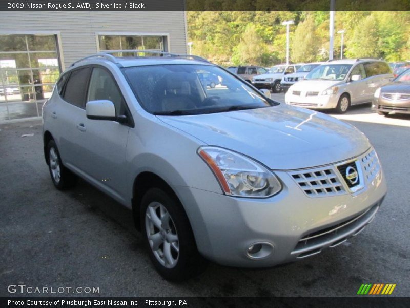 Silver Ice / Black 2009 Nissan Rogue SL AWD