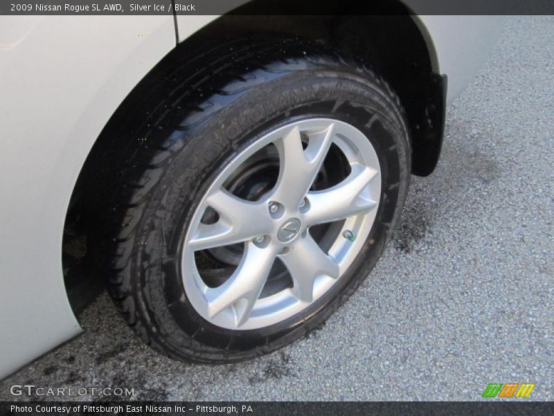 Silver Ice / Black 2009 Nissan Rogue SL AWD