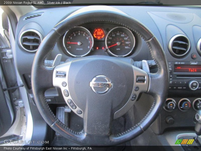 Silver Ice / Black 2009 Nissan Rogue SL AWD