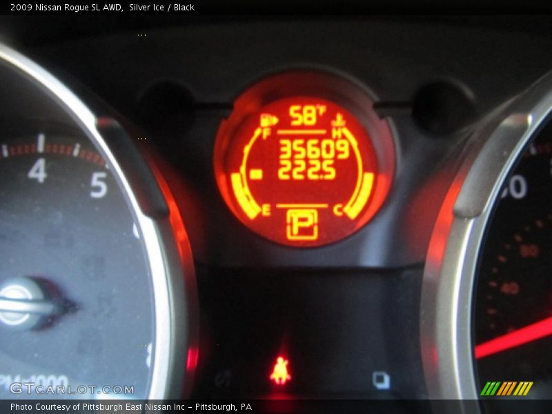 Silver Ice / Black 2009 Nissan Rogue SL AWD