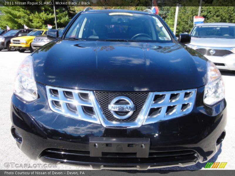 Wicked Black / Black 2011 Nissan Rogue SL AWD