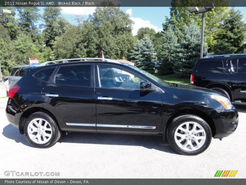 Wicked Black / Black 2011 Nissan Rogue SL AWD