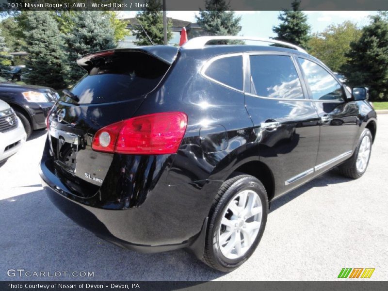 Wicked Black / Black 2011 Nissan Rogue SL AWD