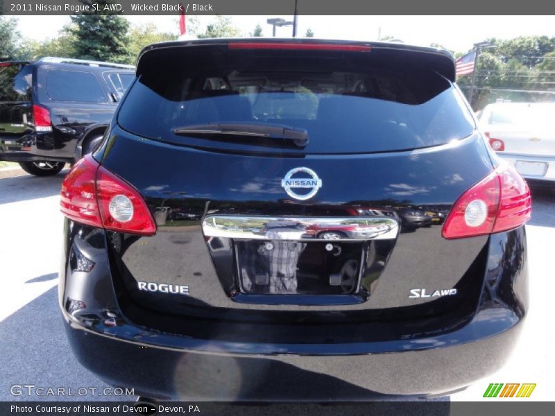 Wicked Black / Black 2011 Nissan Rogue SL AWD