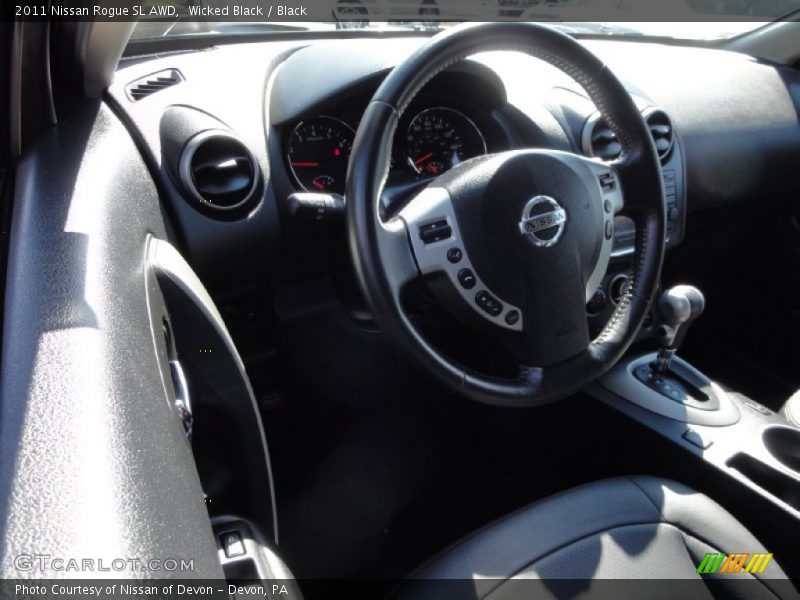 Wicked Black / Black 2011 Nissan Rogue SL AWD