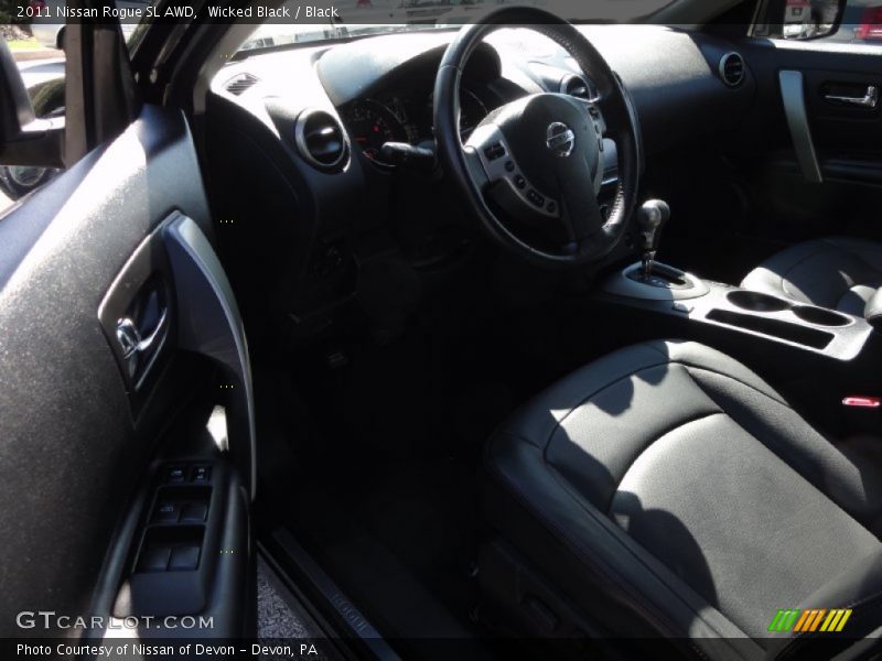 Wicked Black / Black 2011 Nissan Rogue SL AWD